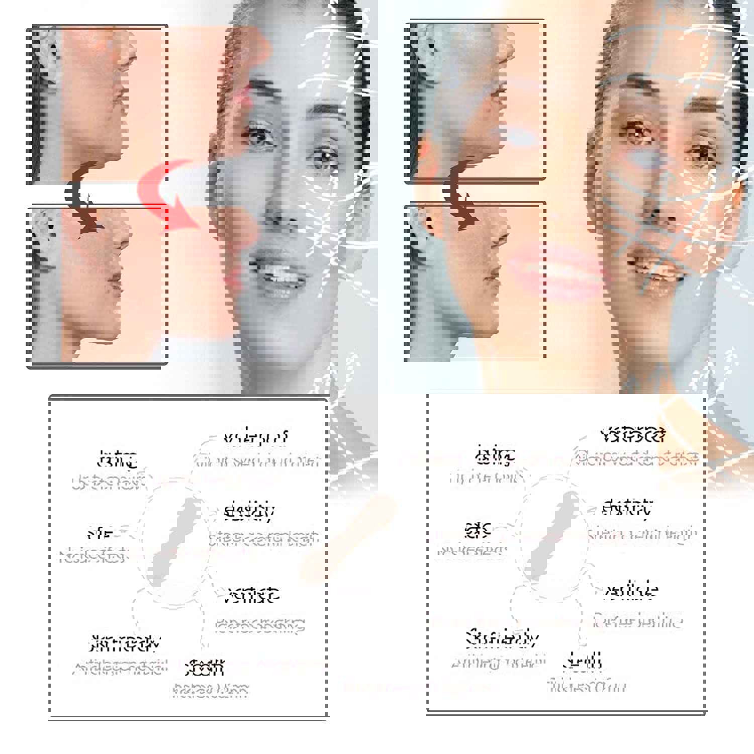 Jaysuing Face Lift Tape Set - 100 Invisible Adhesive Lifting Patches for Neck, Eye, and Face