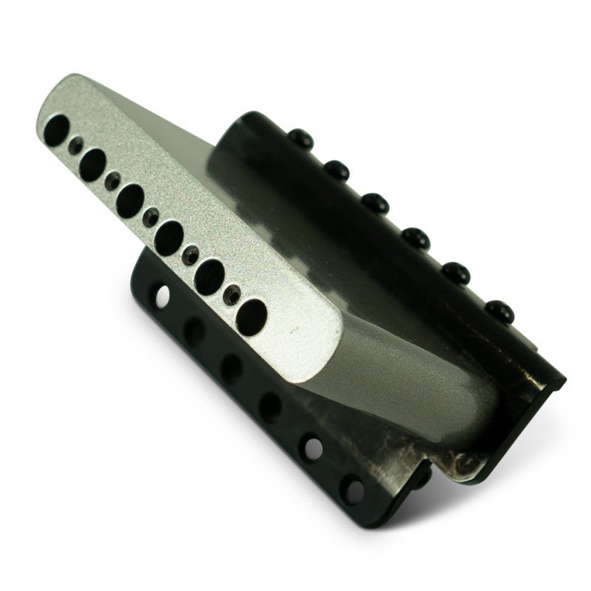 Kluson Vintage Steel Block Tremolo Bridge - Modern Narrow Spacing, Black