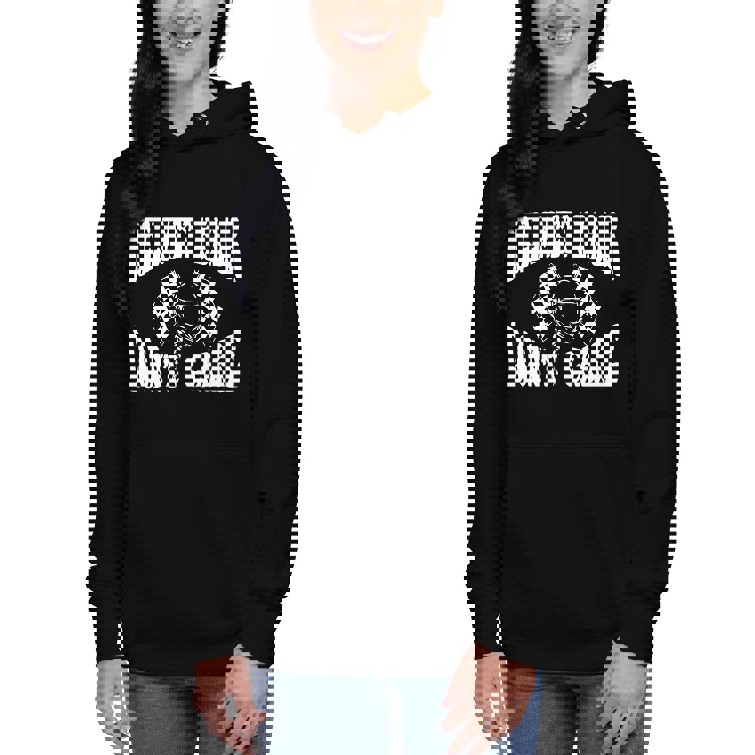 Helmet Hair, Don't Care! Race Car Driver Inspired Hoodie