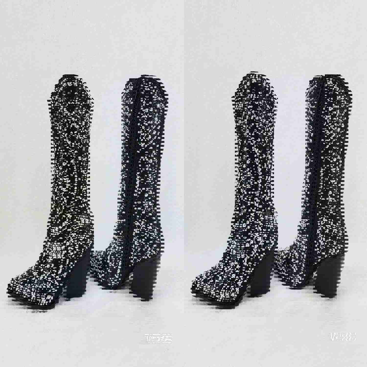 Country Scandal Studs Rhinestones Decked Out Western Cowgirl Boots