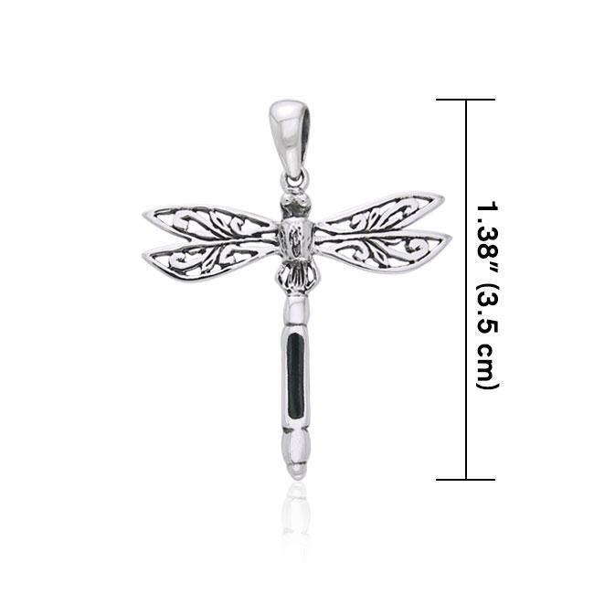 Dragonfly Sterling Silver Pendant TPD735 - Elegant Jewelry Piece