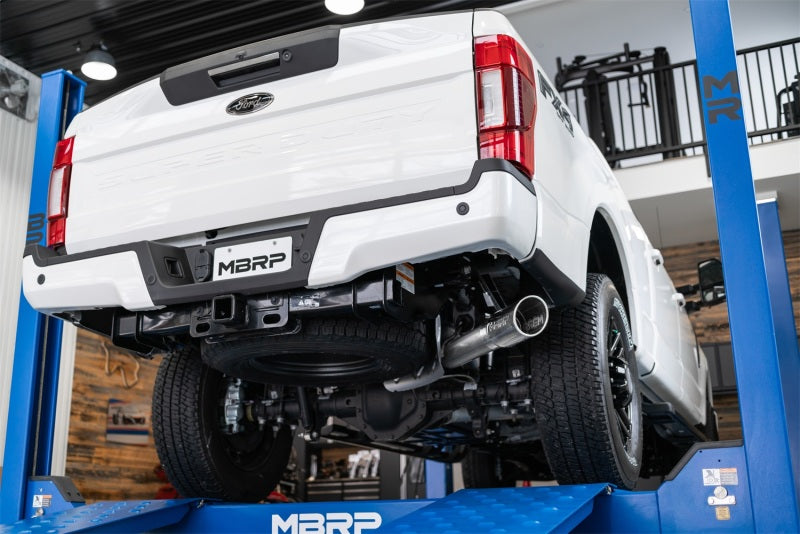 MBRP S5247304 Ford 4 Inch Exhaust Resonator Back Single Side Pro Series For 17-22 Ford F250/F350