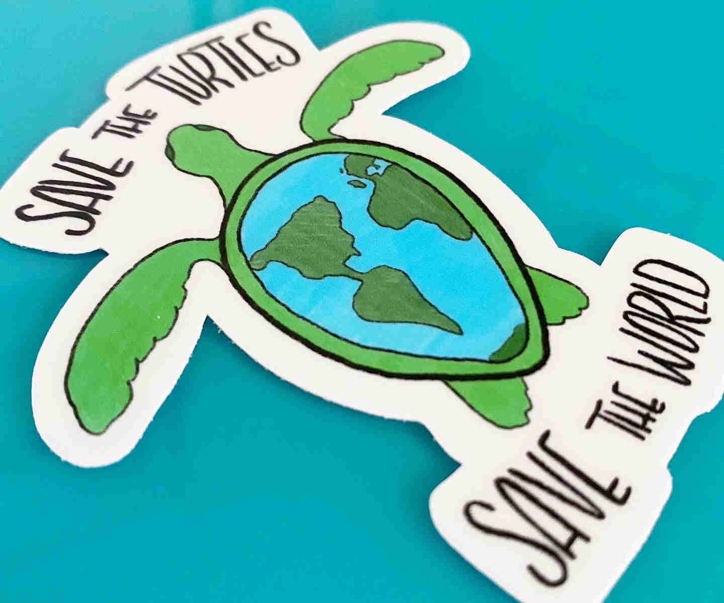 Save the Turtles Sticker - Weatherproof Vinyl Design