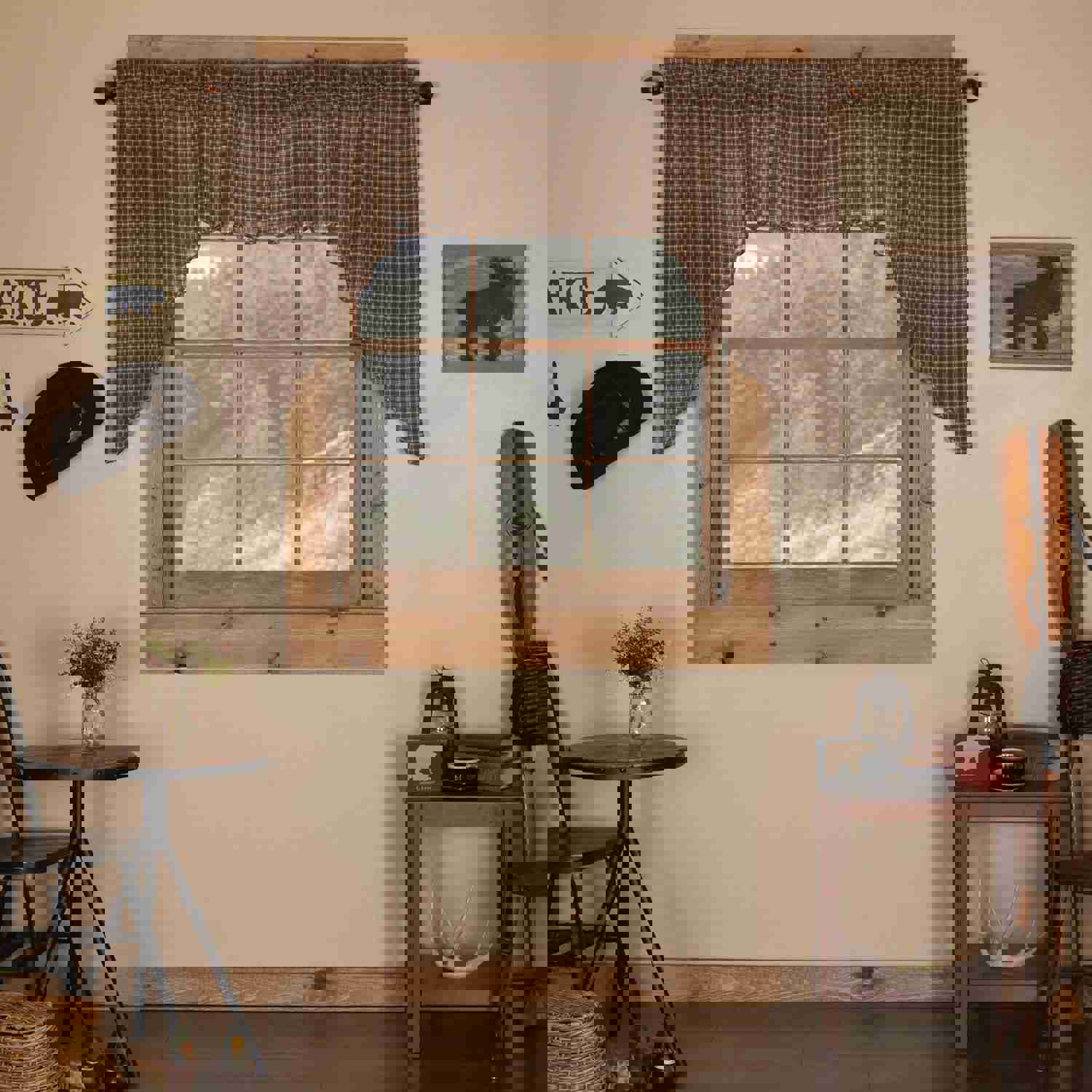 Prescott Scalloped Lined Swag Curtains