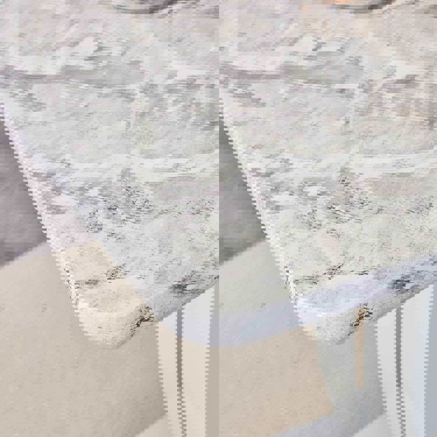 Modern Simple and Luxurious Grey Imitation Marble Grain Dining Table