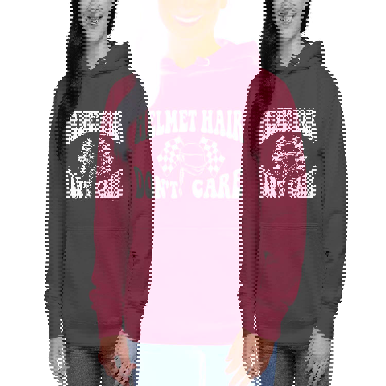 Helmet Hair, Don't Care! Race Car Driver Inspired Hoodie