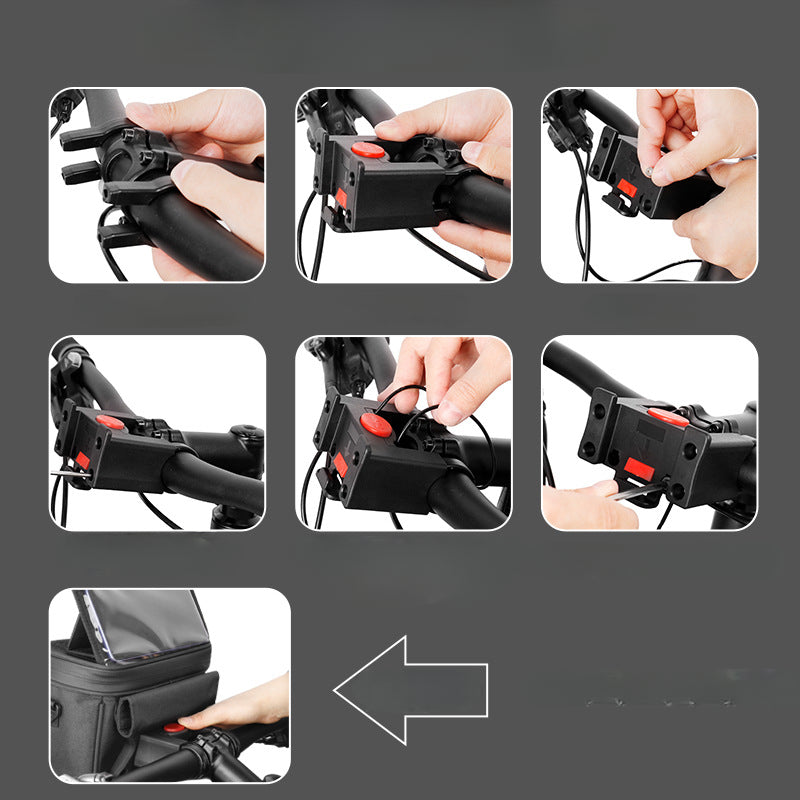 Wheel Up Bicycle Front Handlebar Bag - Waterproof Mobile Phone Holder with Large Capacity