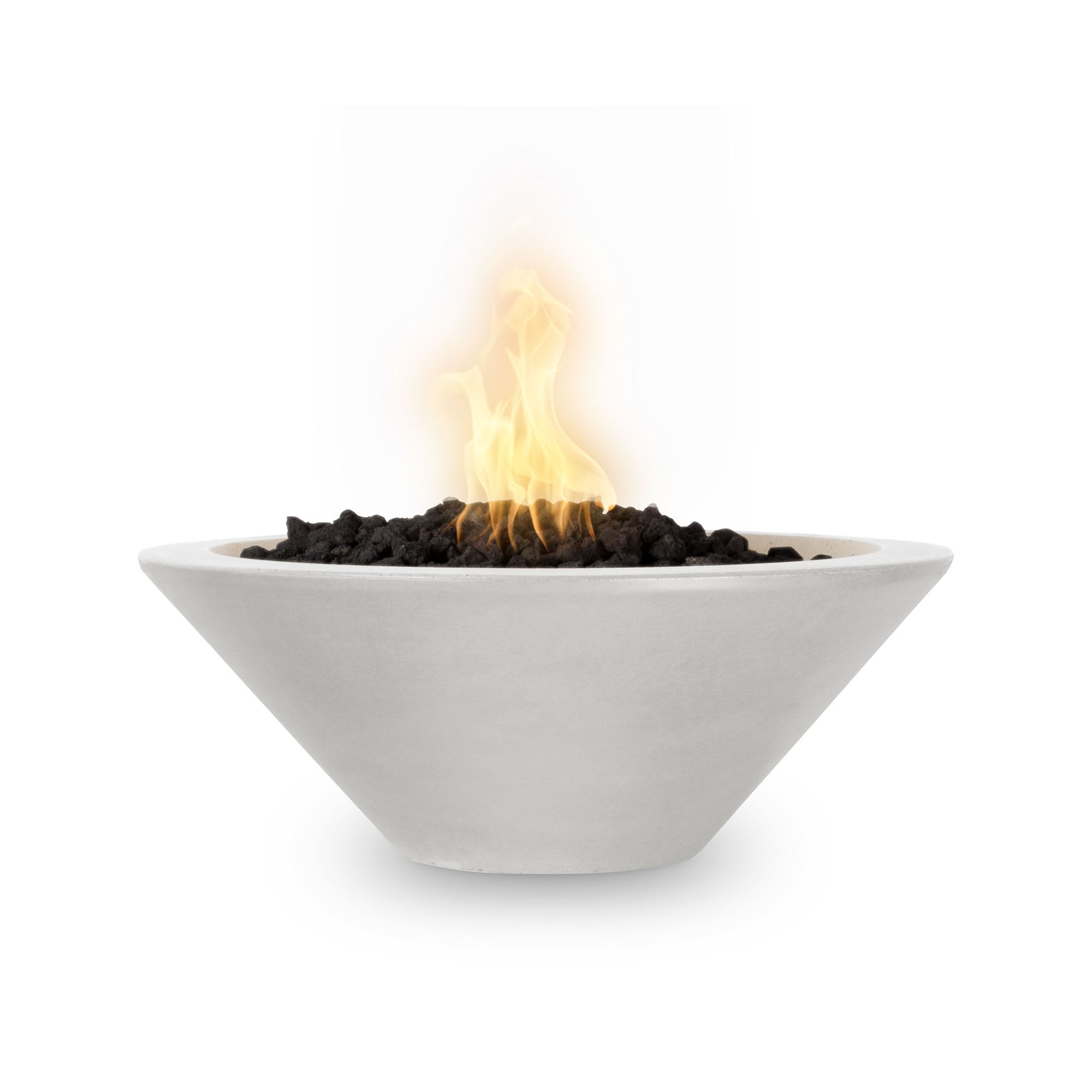 The Outdoor Plus Cazo Round Fire Bowl in GFRC Concrete with Free Cover