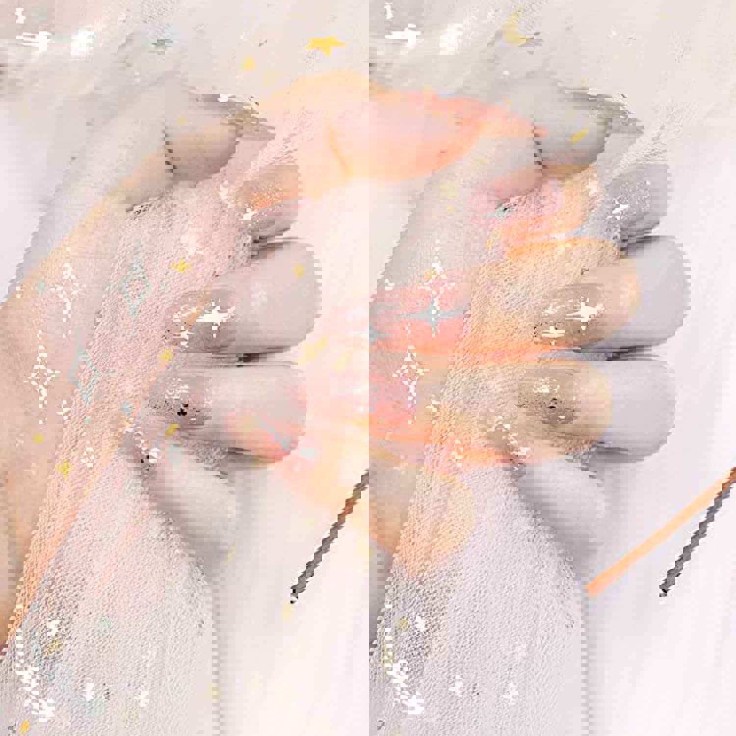 3D Self-Adhesive Star Nail Art Stickers - 8 Sheets Colorful Glitter Decals for DIY Manicure