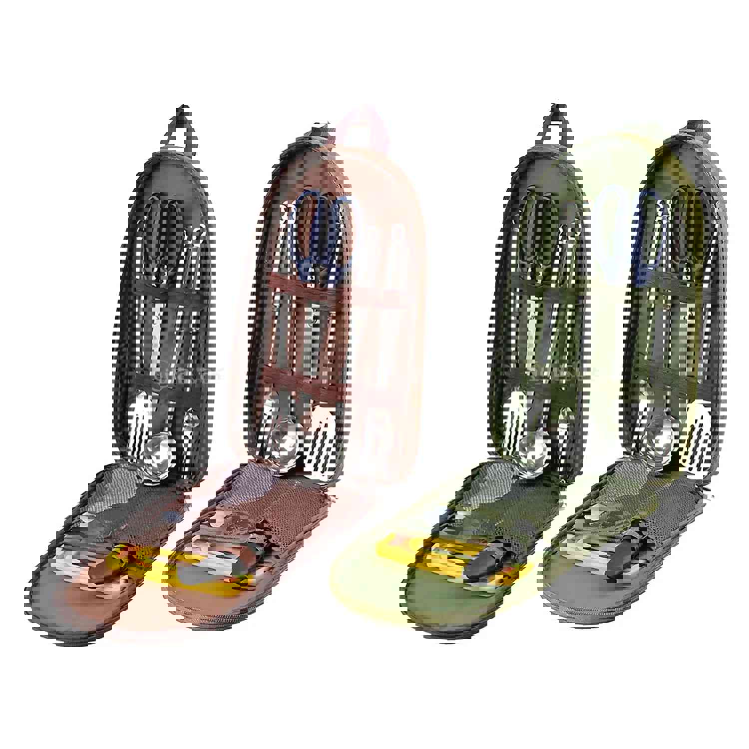 7pcs Camping Kitchen Utensil Set with Carrying Bag for Outdoor Cooking