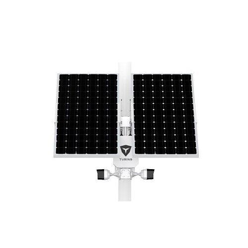 Turing Video LS-KG1-STD-3Y SolarShield Outdoor Solar-Powered Surveillance System with AI Cameras