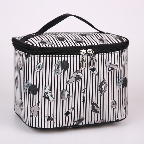 TIZZYDE Quilted Professional Cosmetic Bag - Large Capacity Travel Makeup Storage Box (Model ML1)