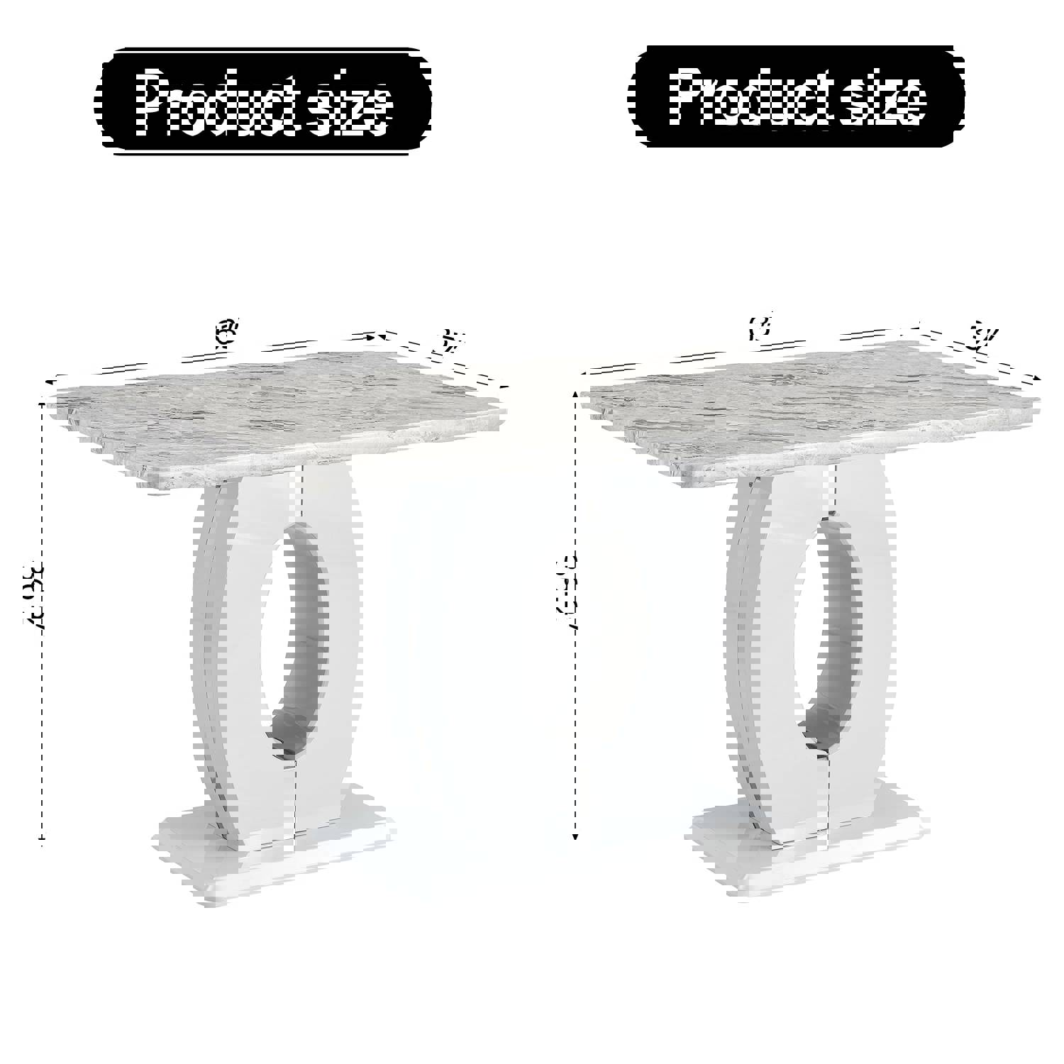 Modern Simple and Luxurious Grey Imitation Marble Grain Dining Table