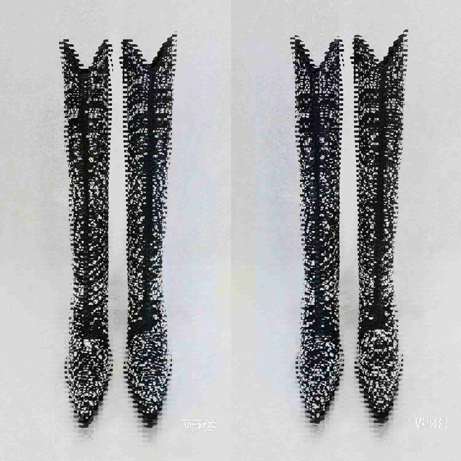 Country Scandal Studs Rhinestones Decked Out Western Cowgirl Boots