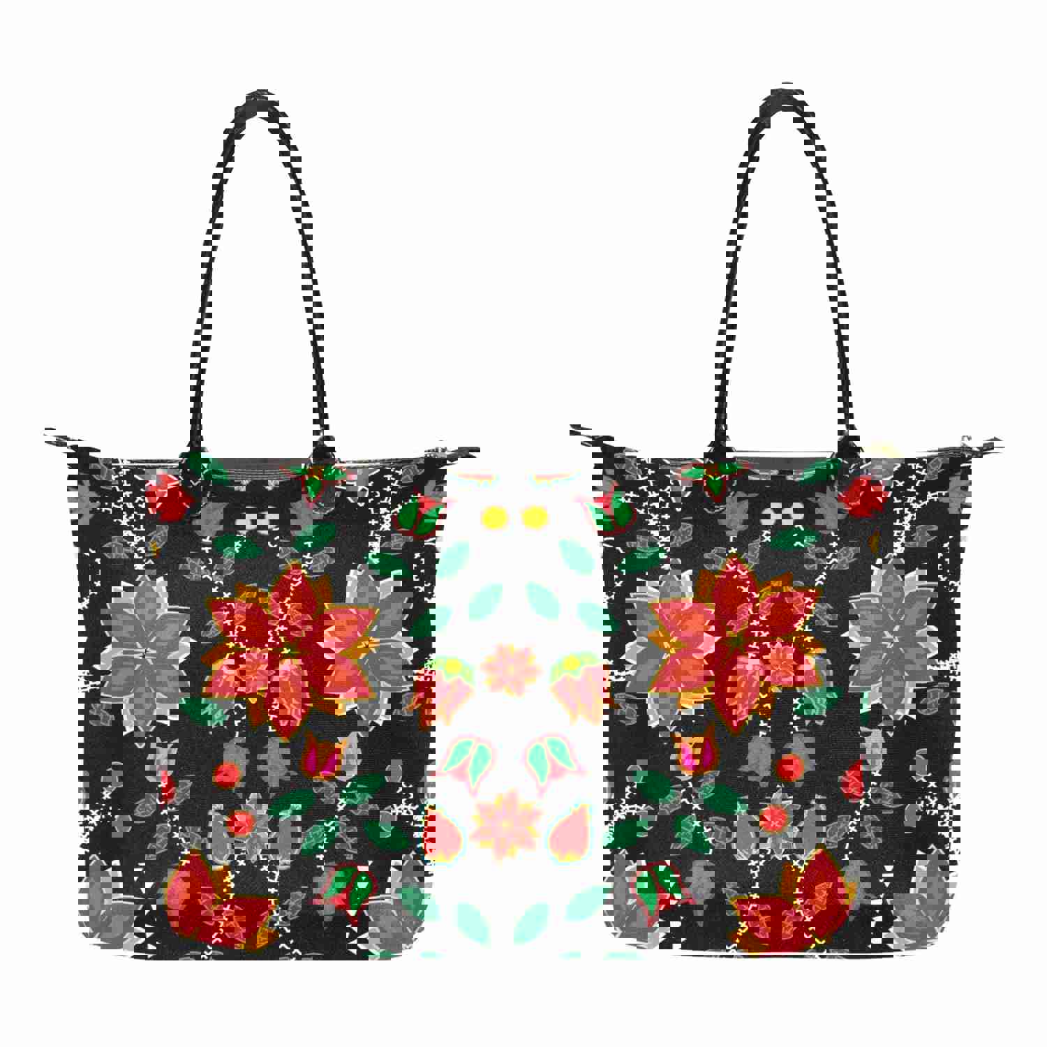 Floral Beadwork Six Bands Single-Shoulder Lady Handbag