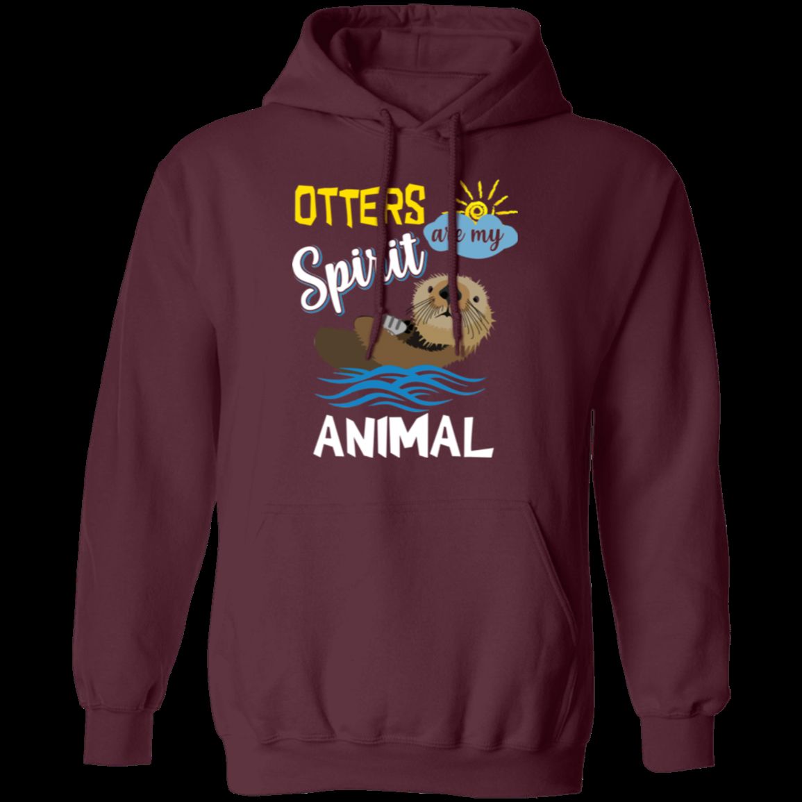 OTTERS ARE MY SPIRIT ANIMAL LADIES Pullover Hoodie 8 oz