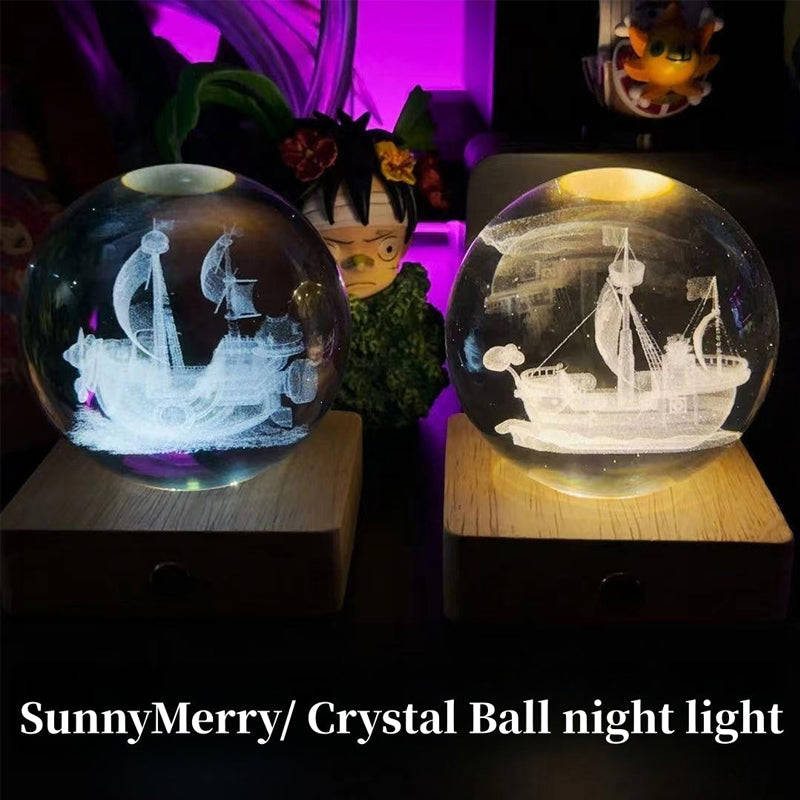 Crystal Ball Night Light - Rechargeable Touch Control DIY Lighting