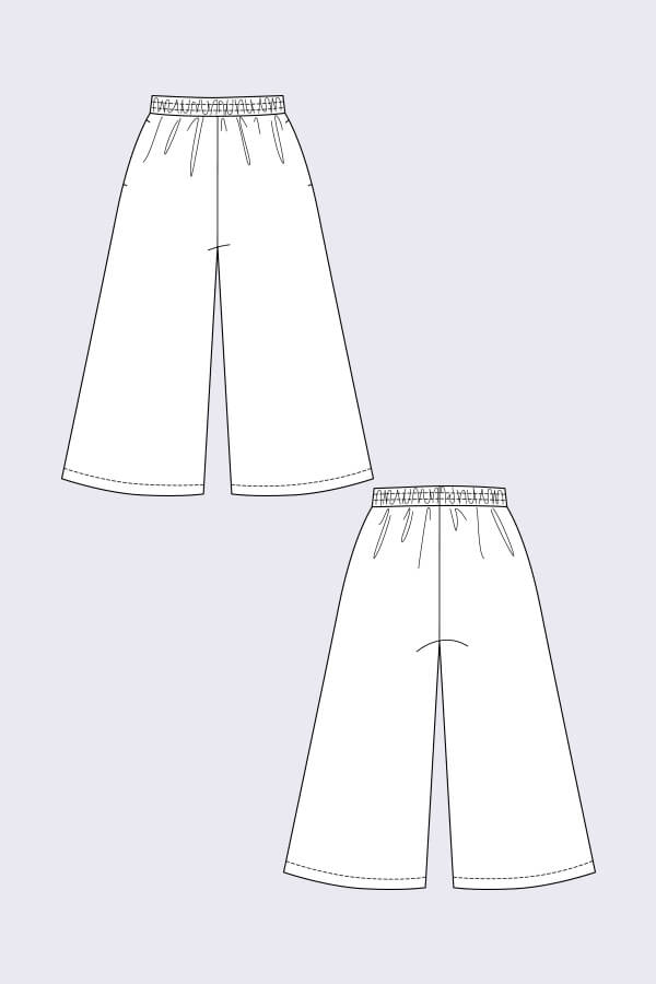 Named Clothing Ninni Elastic Waist Culottes Paper Pattern