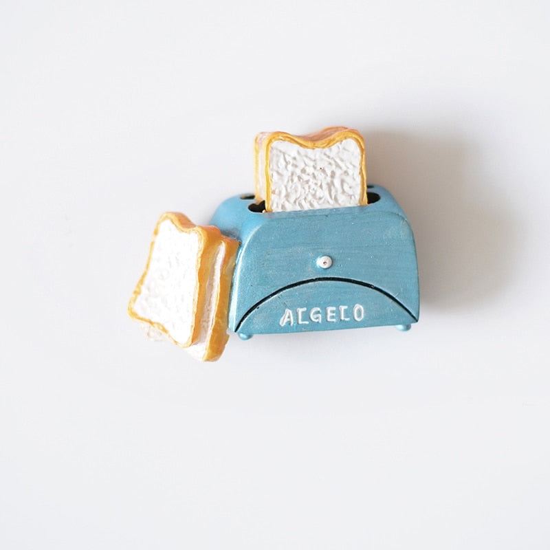 Qfdian 3D Creative Simulation Food Mini Fridge Magnets - Cute Home Decor
