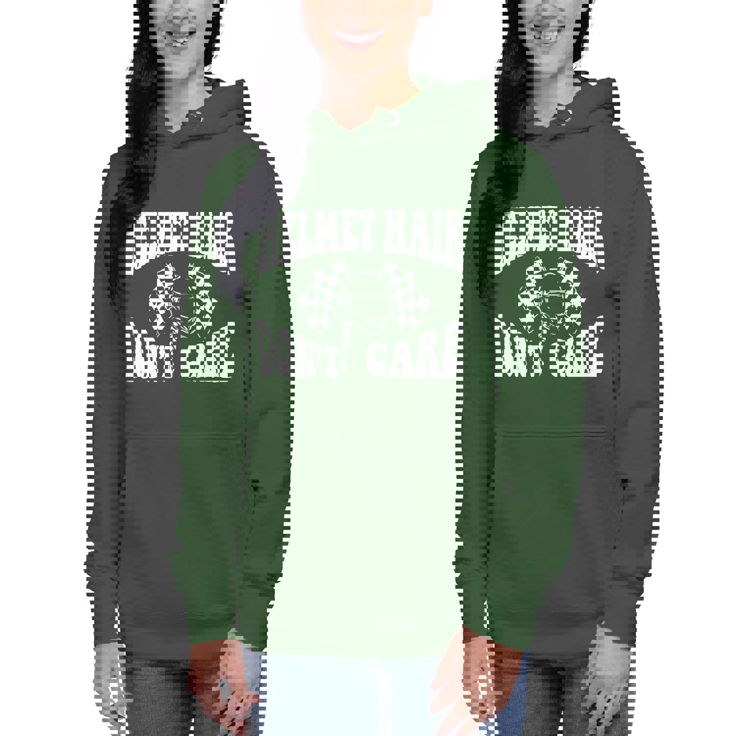 Helmet Hair, Don't Care! Race Car Driver Inspired Hoodie