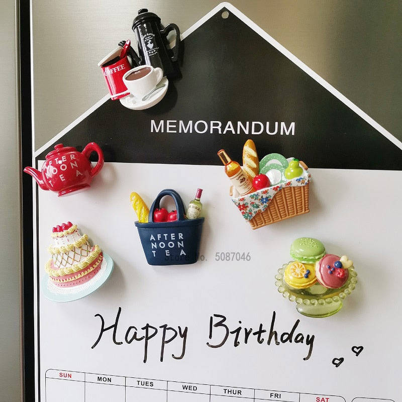 Qfdian 3D Creative Simulation Food Mini Fridge Magnets - Cute Home Decor