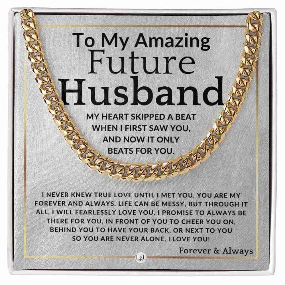 To My Future Husband - Romantic Cuban Necklace Gift for Special Occasions