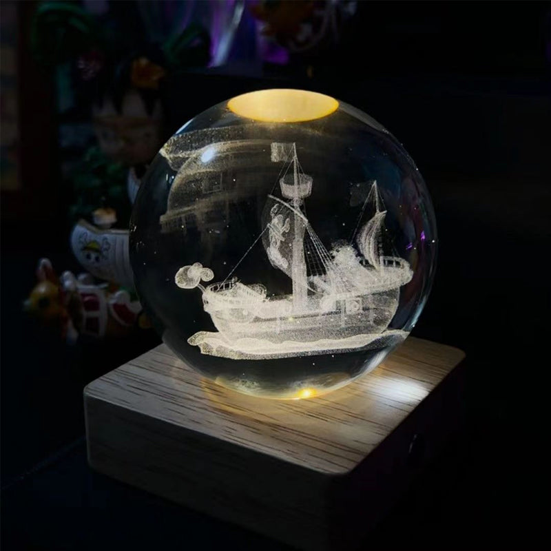 Crystal Ball Night Light - Rechargeable Touch Control DIY Lighting