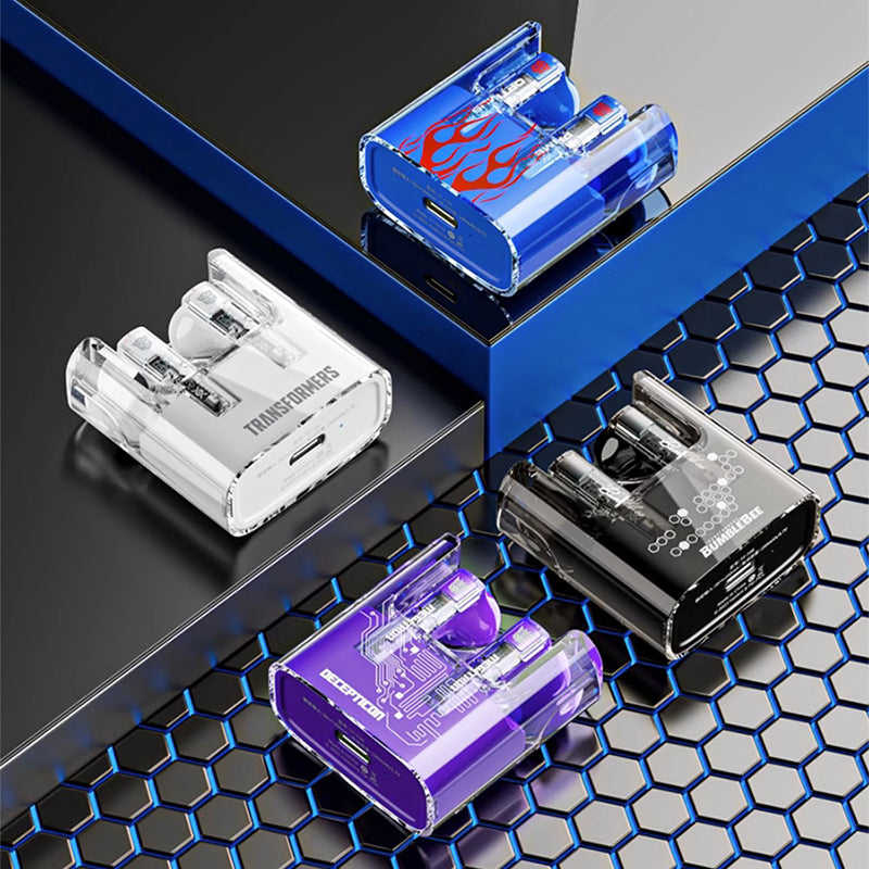 Transformers Transparent True Wireless Stereo Earbuds Bluetooth Headphones