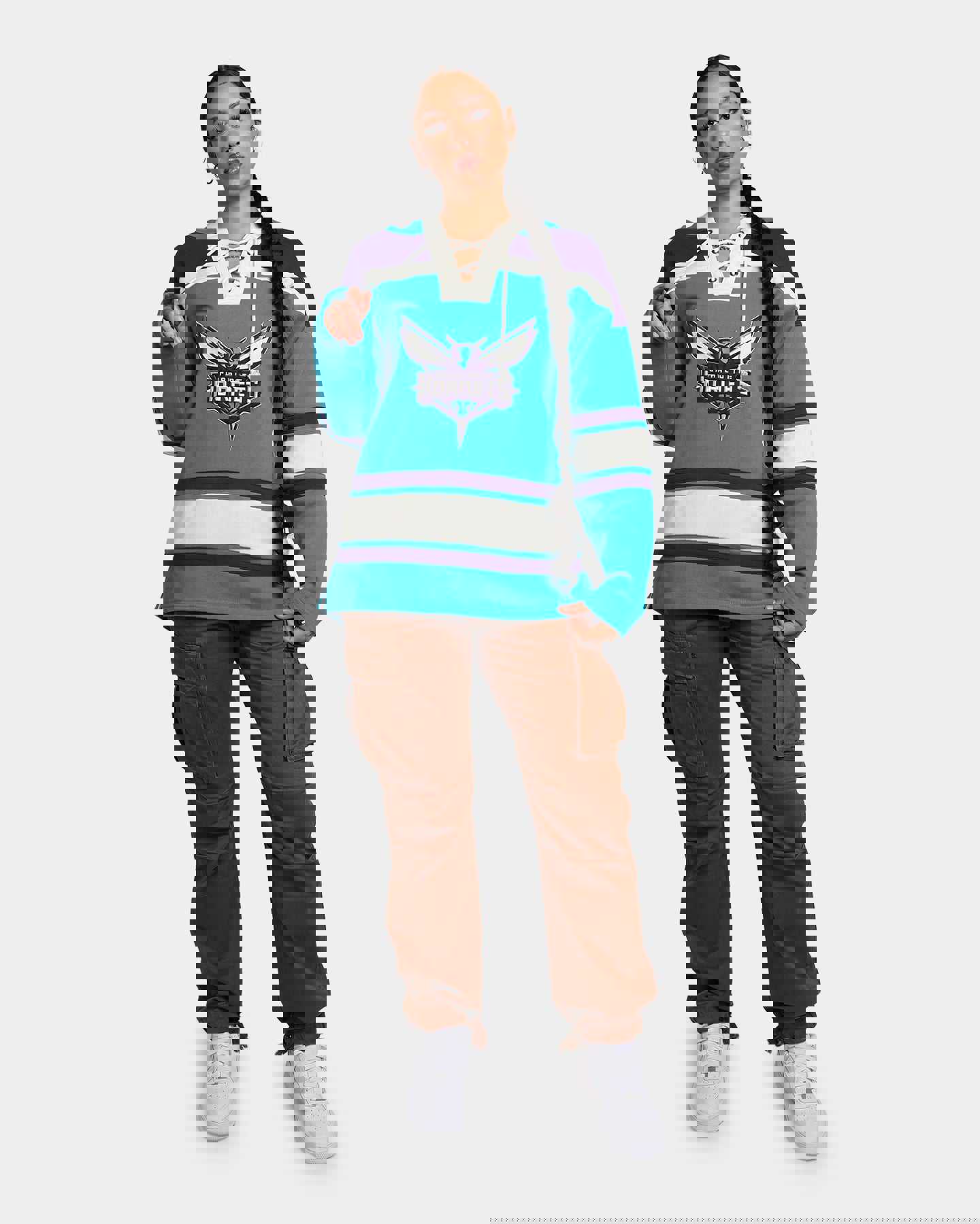 47 Brand Charlotte Hornets Superior Lacer Hoodie Neptune