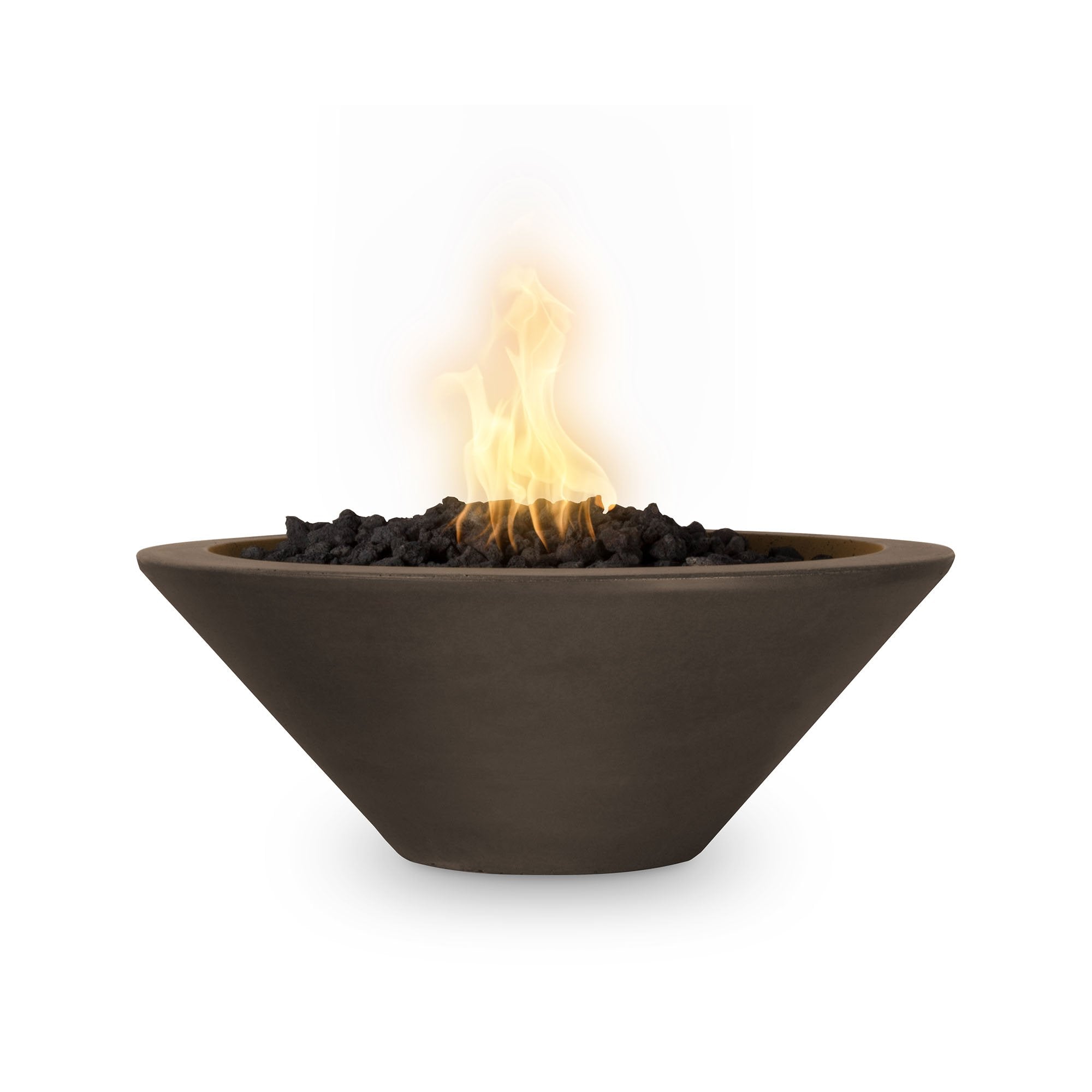 The Outdoor Plus Cazo Round Fire Bowl in GFRC Concrete with Free Cover