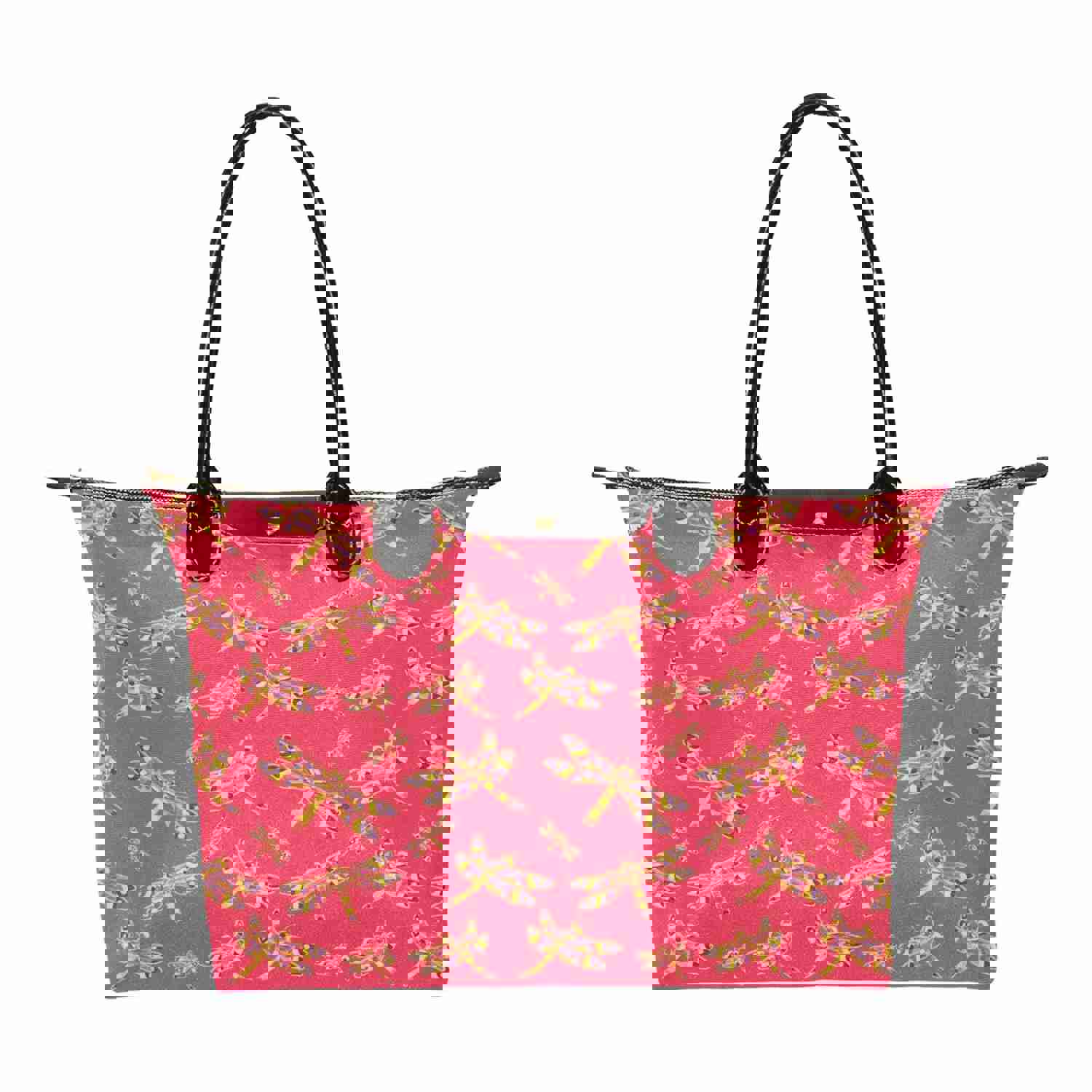 Gathering Rouge Single-Shoulder Lady Handbag with Dragonfly Design