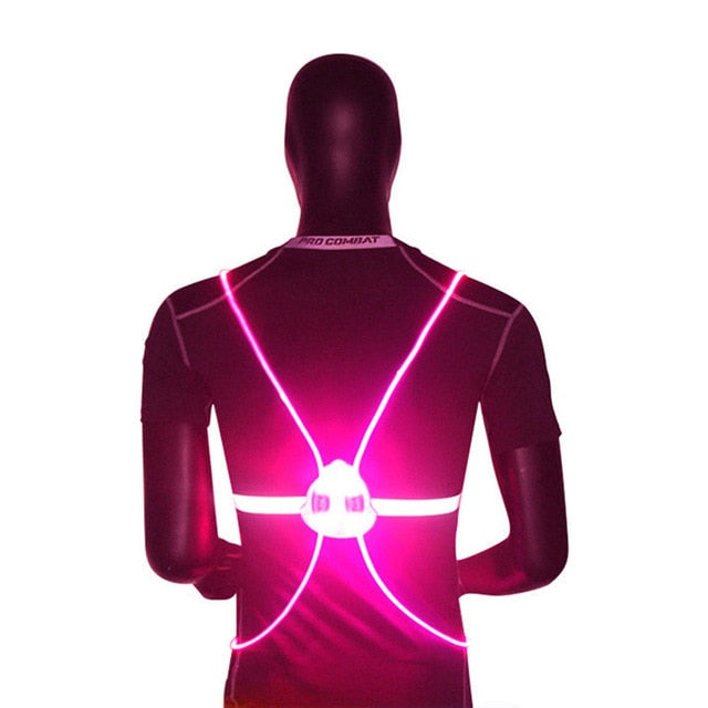 360 Reflective LED Flash Driving Vest - High Visibility Safety Vest for Night Running, Cycling, and Outdoor Activities