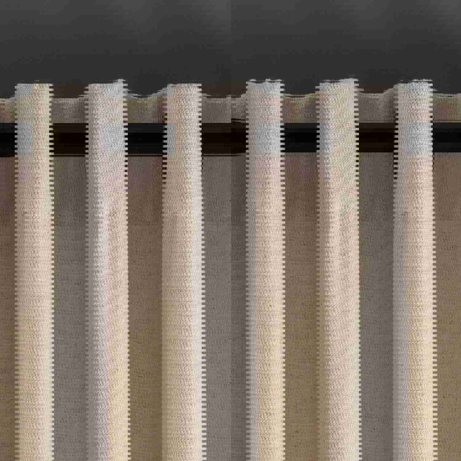 Real Linen Handmade Cream 100% Handmade Custom Linen Sheer Curtain