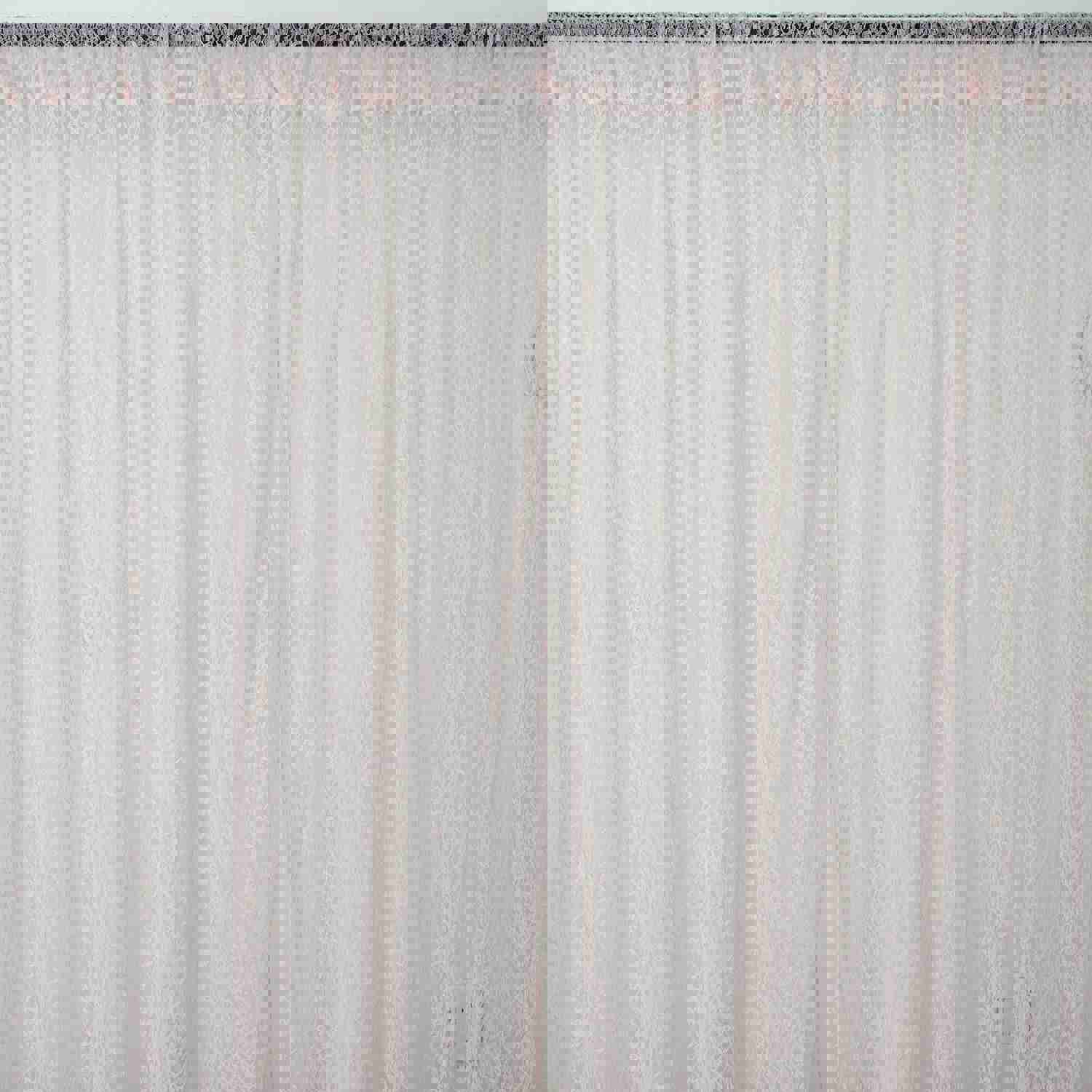 2 Pack Fire Retardant Floral Lace Sheer Curtains With Rod Pockets 5ftx10ft