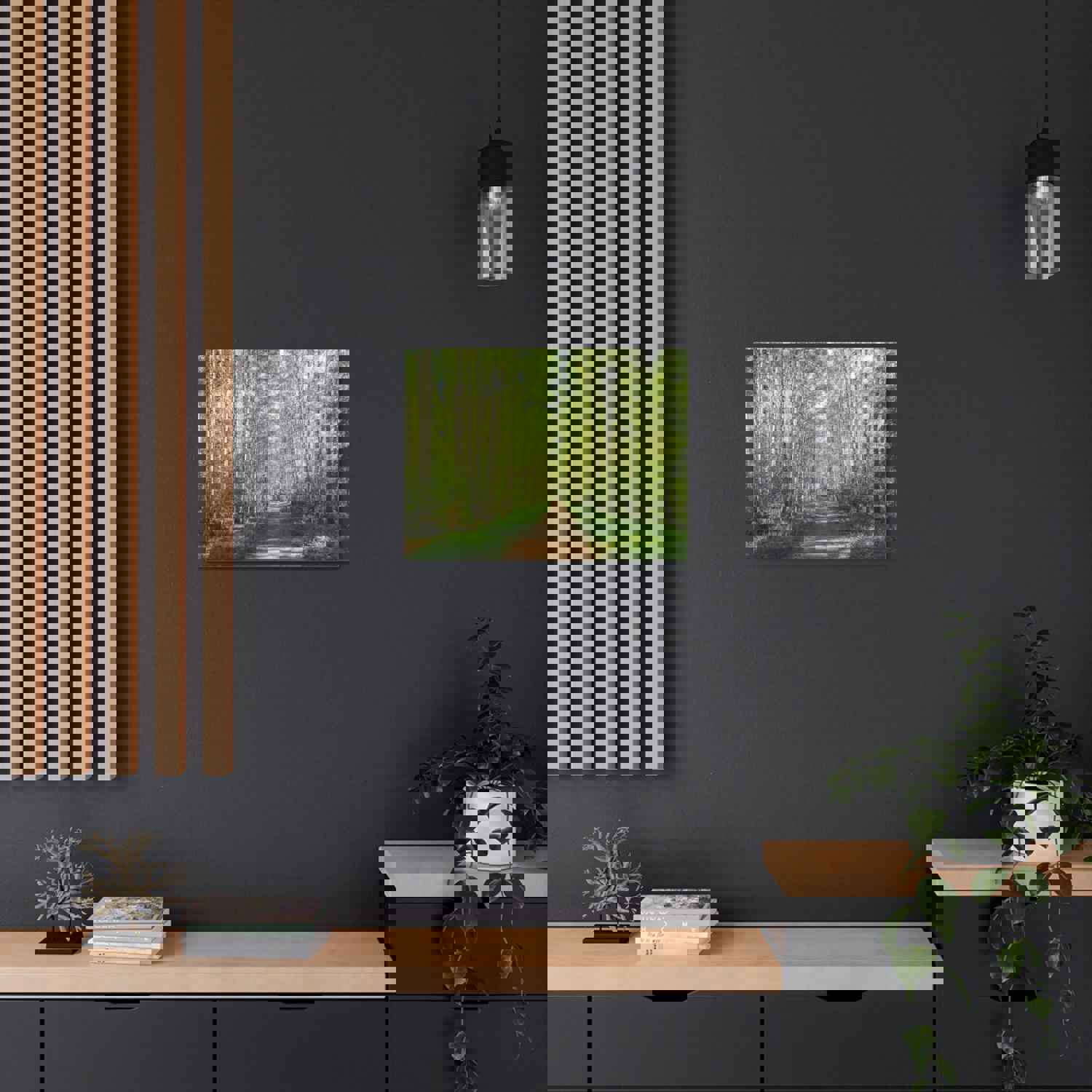 Forest Path Green Tree Nature Wilderness Photography Canvas Wall Art for Home Decor