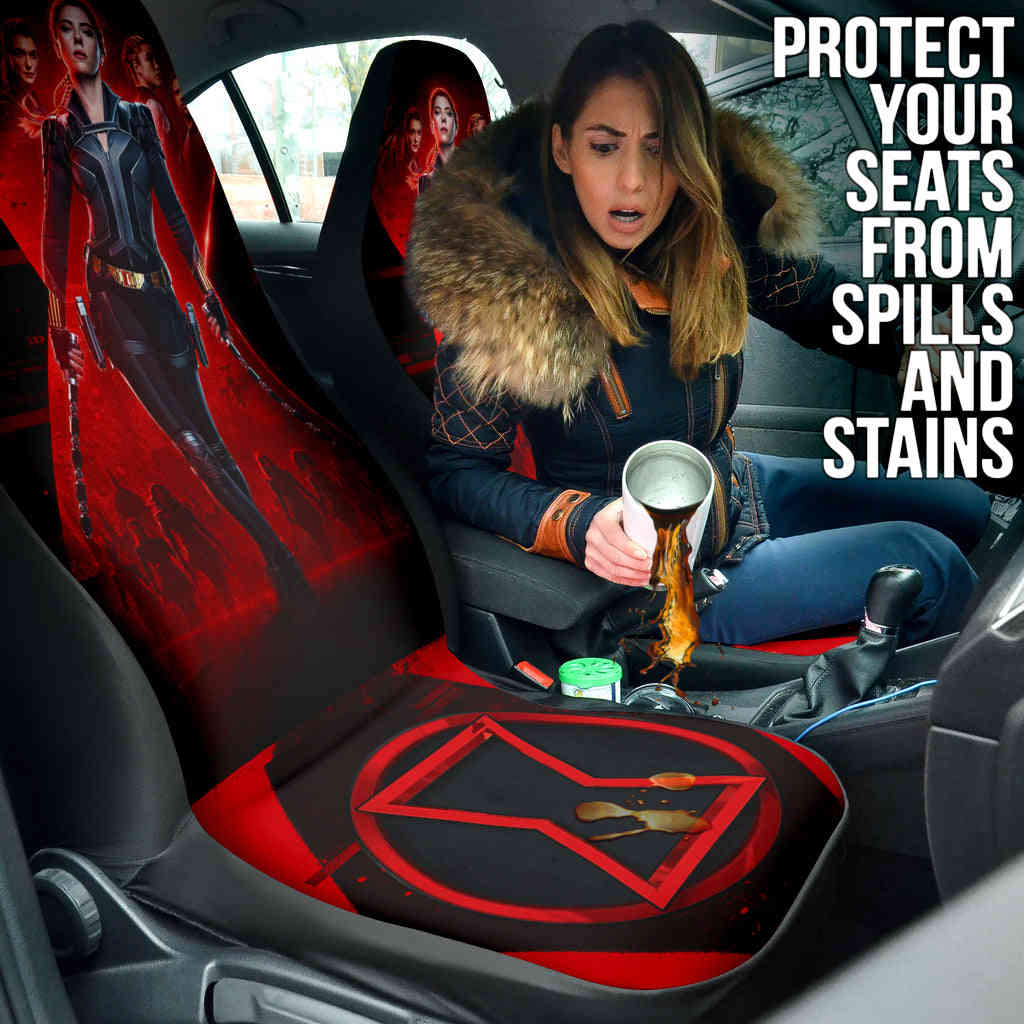 Black Widow Natasha Car Seat Covers - Premium Custom Fit for Cars & SUVs
