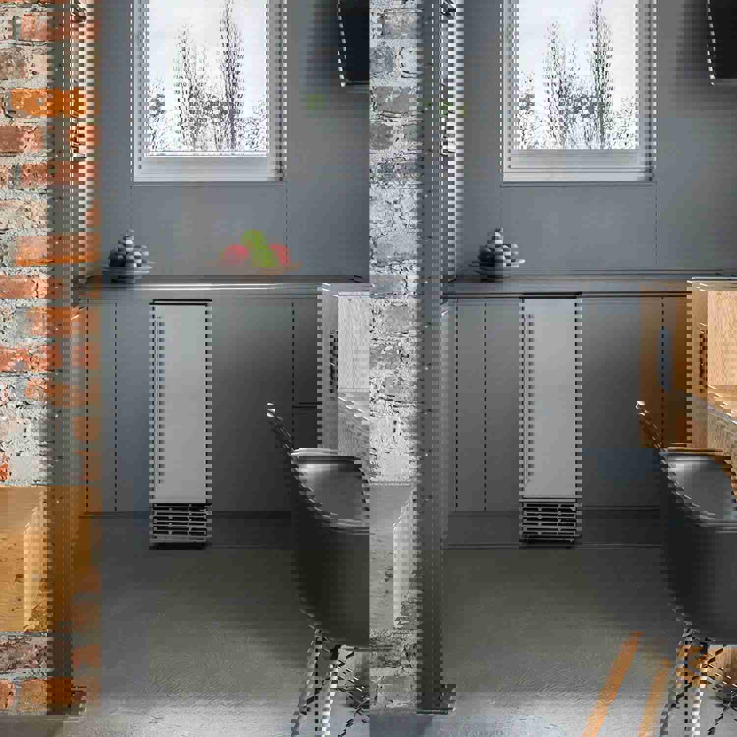 Newair 15” Undercounter 80lb Daily Clear Ice Cube Maker Machine with Self-Cleaning Function