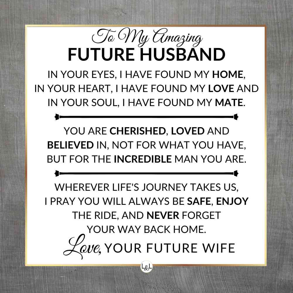 Keepsake Braided Leather Bracelet for Future Husband - Engraved Love You Forever