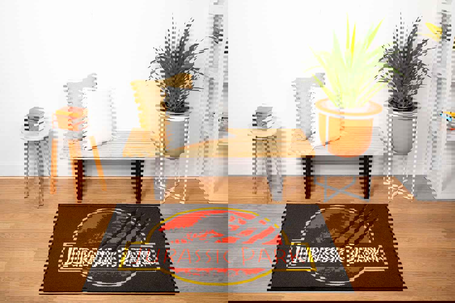 Jurassic Park Logo Printed Area Rug | 52 x 36 Inches