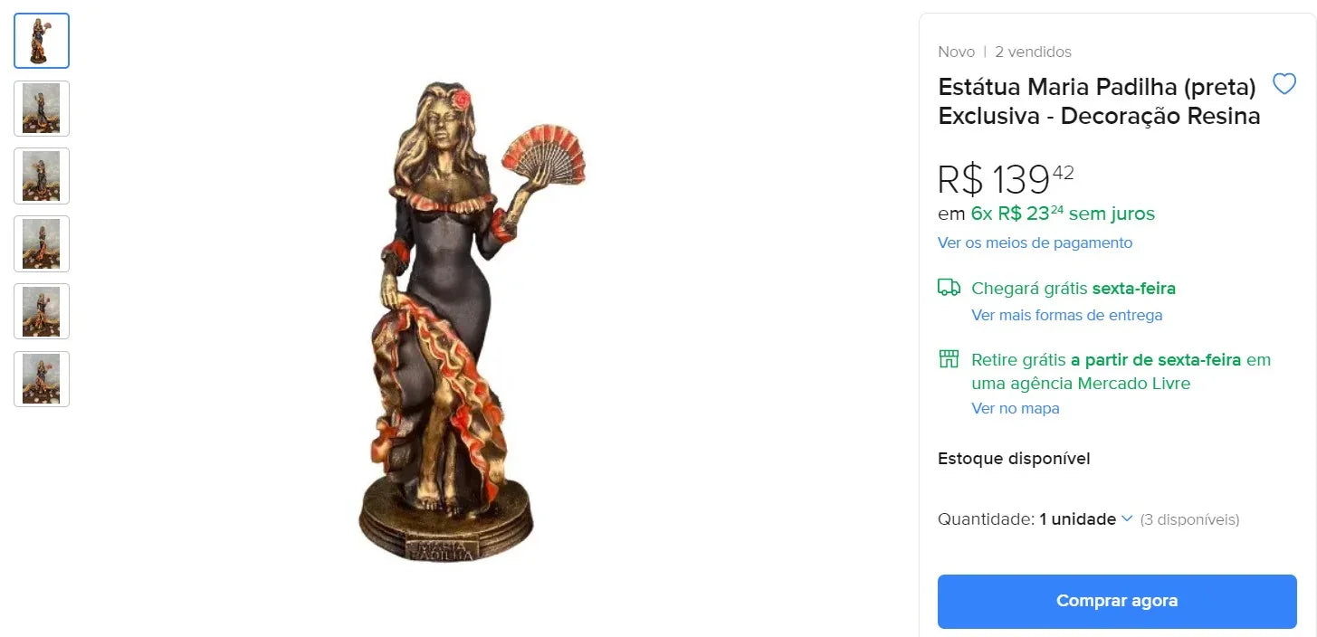 Exclusive Brazilian Statue Kit - Maria Navalha, Ze Pelintra, Maria Padilha (5 Items)