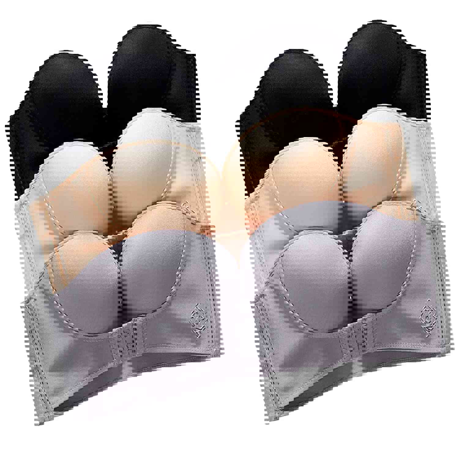 BETTYBRA® Invisible Strapless Super Push Up Bra (BUY ONE GET TWO FREE) - GRAY