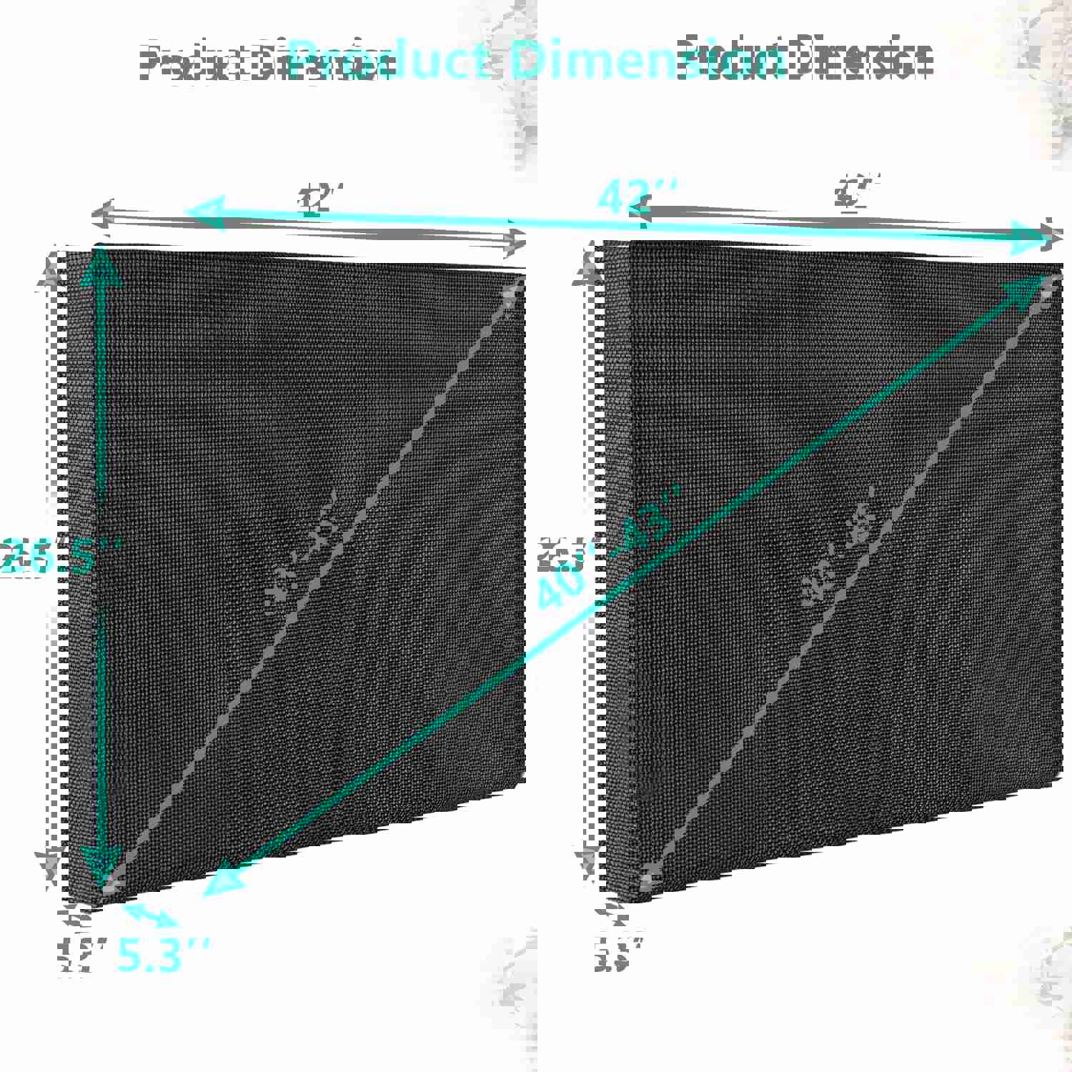 WALI Outdoor TV Cover for 40 to 43 inch Flat Screen TVs, Black, TC4043