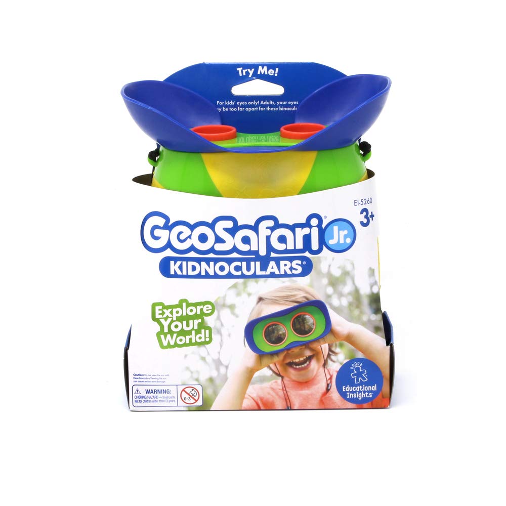 Educational Insights GeoSafari Jr. Kidnoculars Binoculars for Kids, Outdoor Play, Camping Gear, Ages 3+