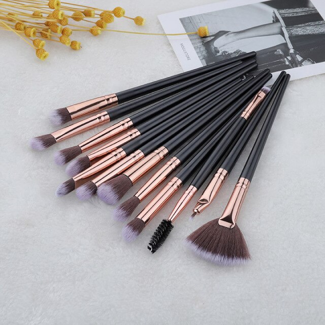 12pcs Professional Eye Makeup Brush Set - High Quality Beauty Tool Kit
