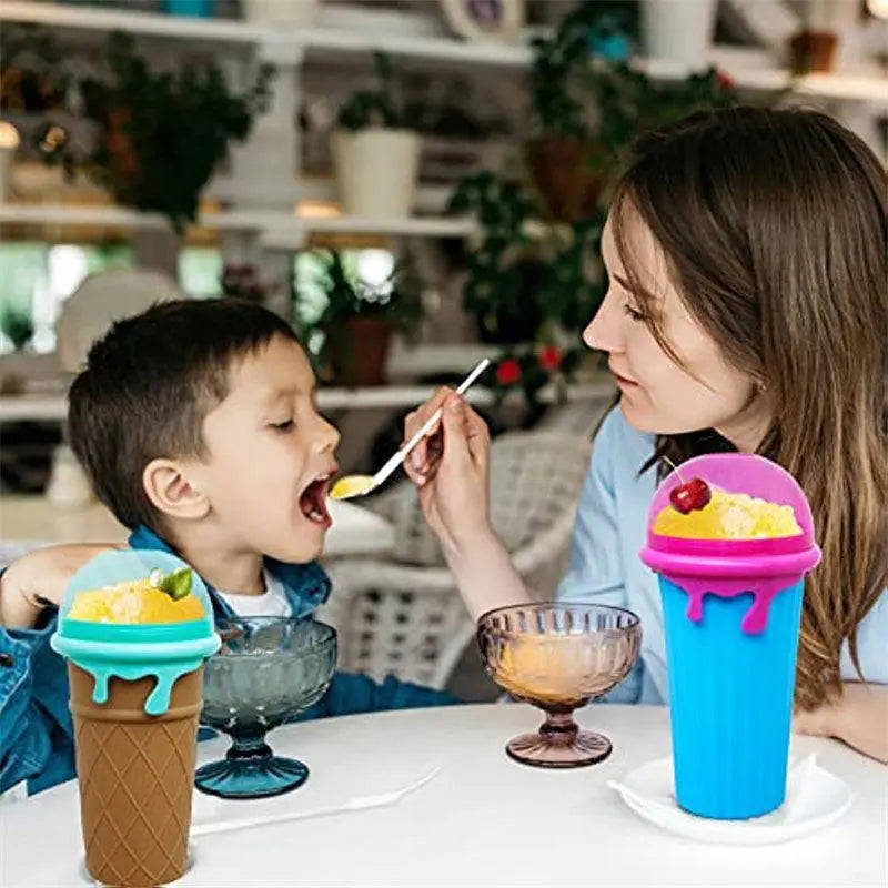 500ml Large Capacity Slushy Cup - Quick-Frozen Smoothie Maker for Summer Drinks