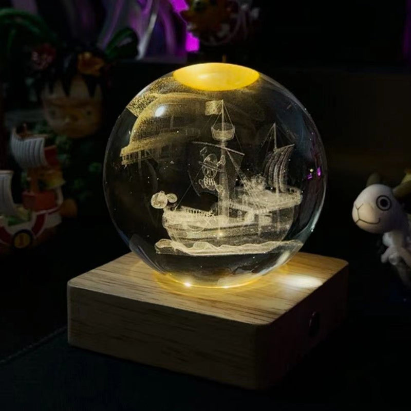 Crystal Ball Night Light - Rechargeable Touch Control DIY Lighting