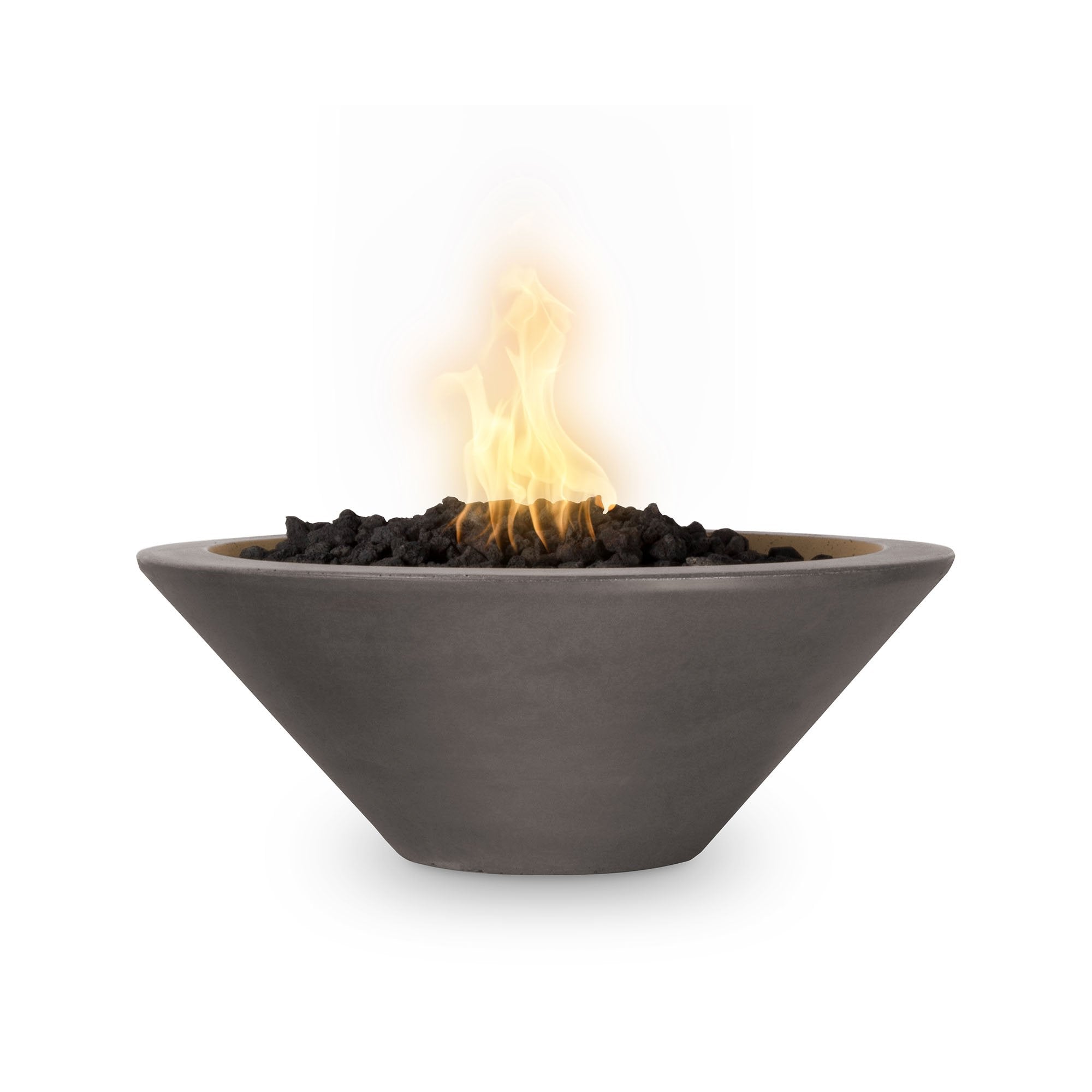 The Outdoor Plus Cazo Round Fire Bowl in GFRC Concrete with Free Cover
