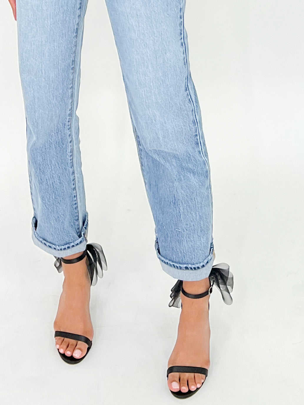 Bradshaw Tulle Bow Heels - Black