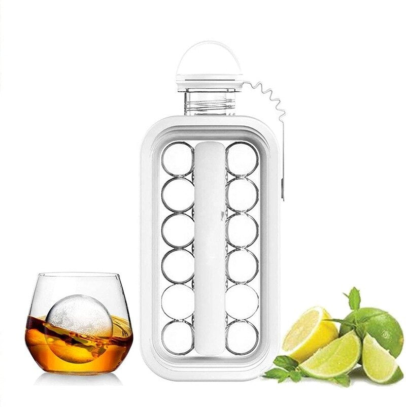 Perfect Ice Ball Maker - 2-in-1 Ice Cube Tray & Water Bottle