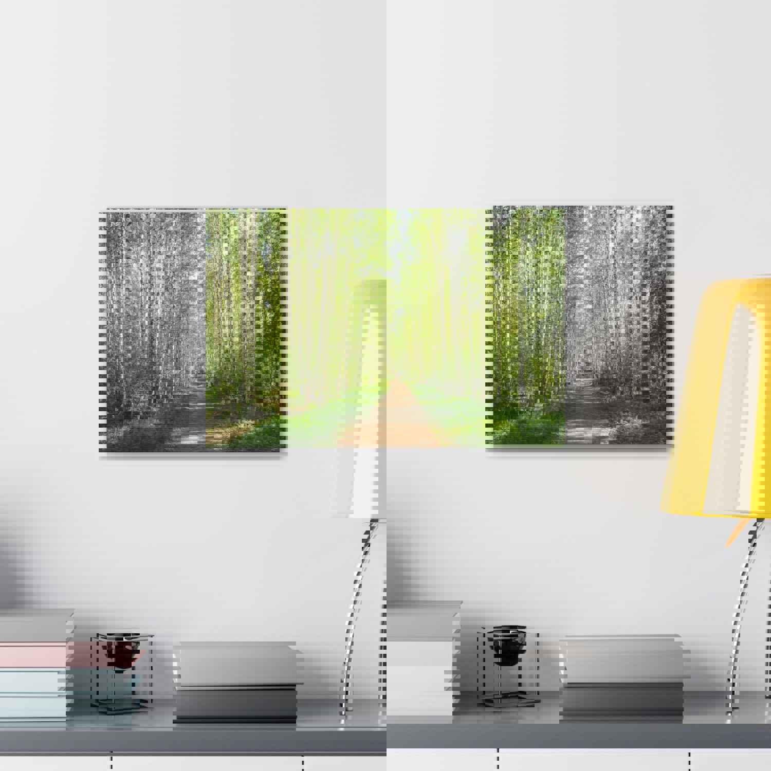 Forest Path Green Tree Nature Wilderness Photography Canvas Wall Art for Home Decor